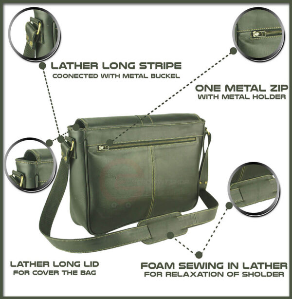 Green-laptop-bag-back-side-features