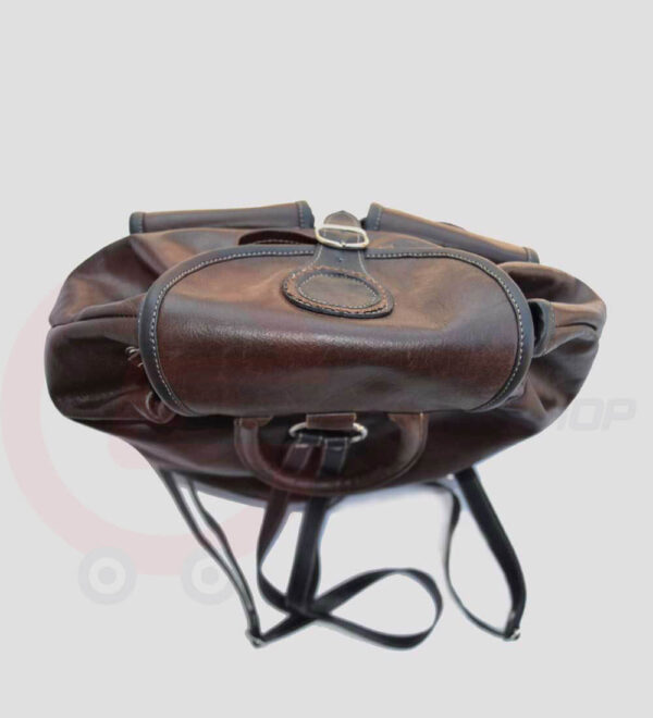 Womens Leather Travel Backpack laying