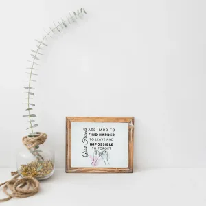 Square Friendship Wall Art – 12x12 Digital Poster | “Good Friends Are Hard to Leave” Printable